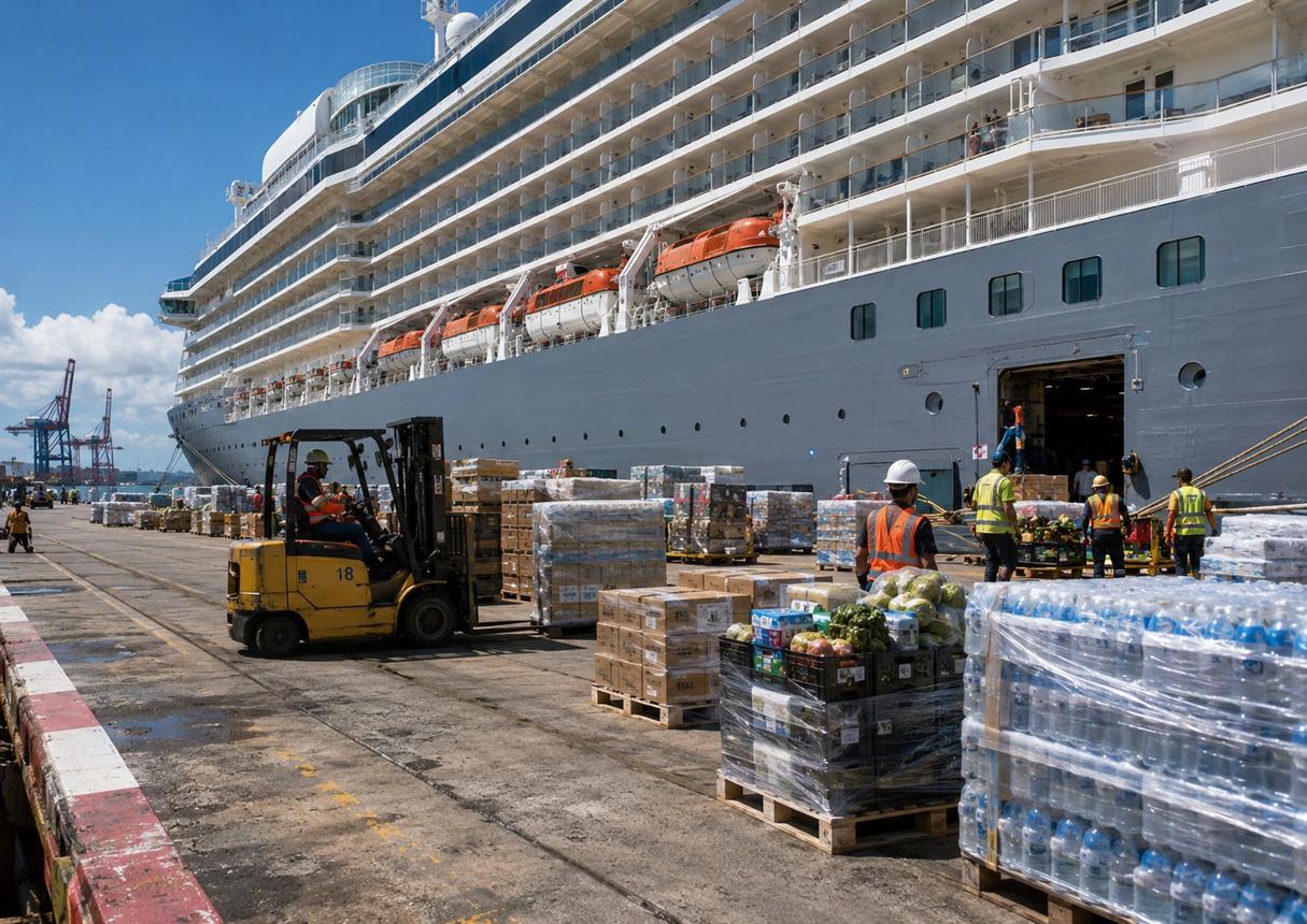 Ship spare parts and cargo